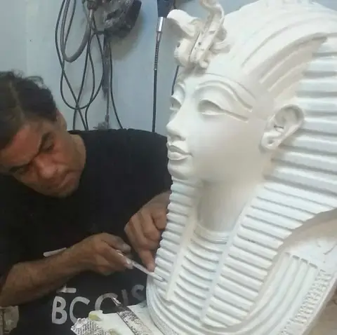 Pharaonic Head, in progress